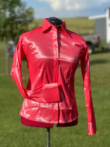 Taffeta Show Shirt - Coral