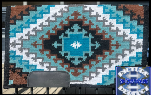 “Turn Back” - Black base w/Turquoise tones